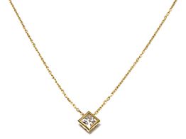 Collar Oro 18k Con Diamante de Laboratorio 19.5cm