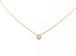 collar oro 19k con circonita 22cm 