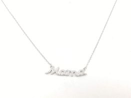 collar plata 925mm con circonita, 22cm 