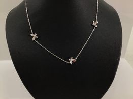 collar plata 925mm con circonita 21cm 