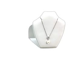 collar plata 925mm con circonita,perla 19 5cm 