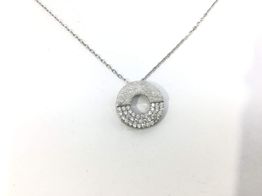 collar plata 925mm con circonita 19 5cm 