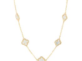 collar oro 18k con zafiro 22cm 