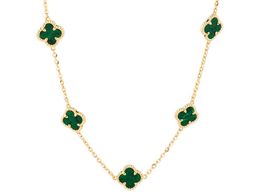 collar oro 18kt trebol 4 hojas verde