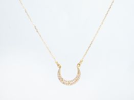 collar oro 18k con circonita 22cm 
