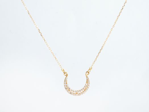 collar oro 18k con circonita 22cm 