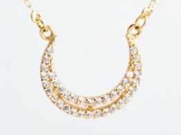 collar oro 18k con circonita 22cm 