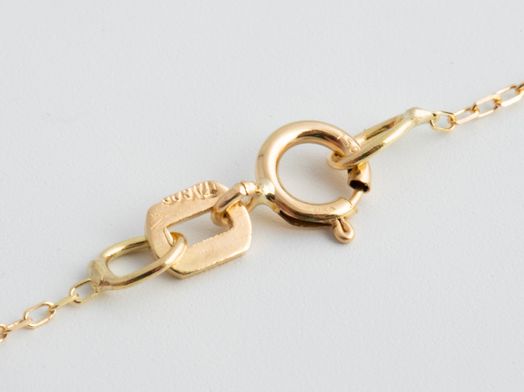 collar oro 18k con circonita 22cm 