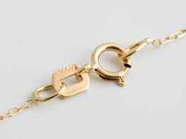 collar oro 18k con circonita 22cm 