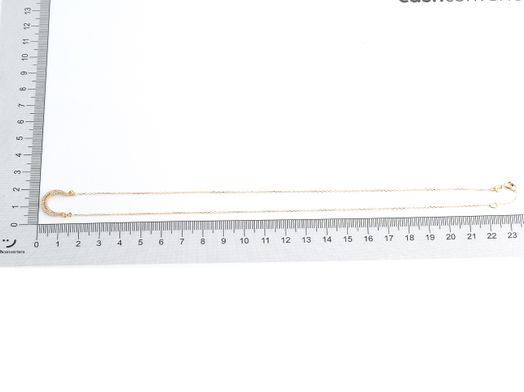collar oro 18k con circonita 22cm 