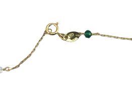 collar oro 18k con cuarzo 22cm 