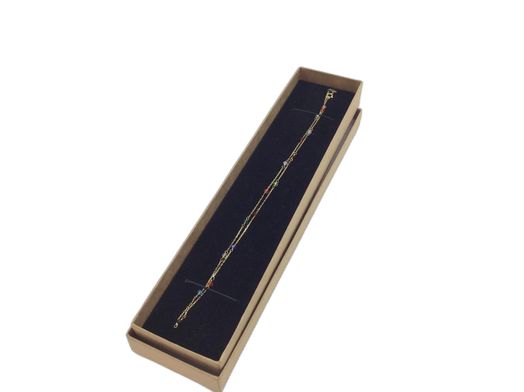 collar oro 18k con cuarzo 22cm 