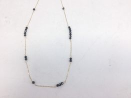 collar oro 18k con cuarzo 22cm 
