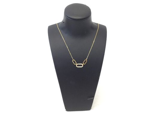 collar oro 18k con circonita 22cm