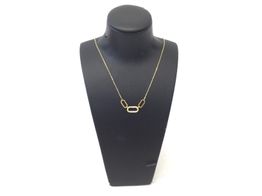collar oro 18k con circonita 22cm