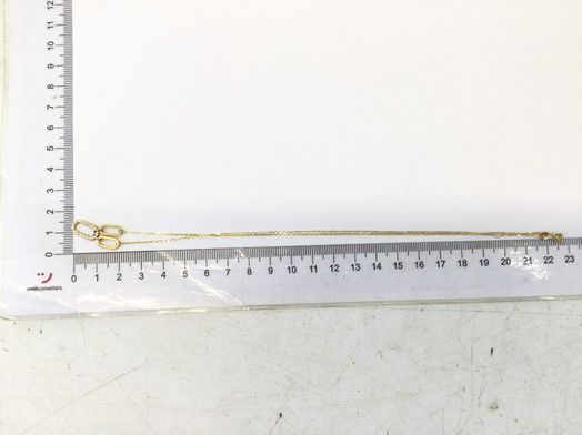 collar oro 18k con circonita 22cm