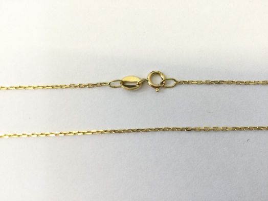 collar oro 18k con circonita 22cm