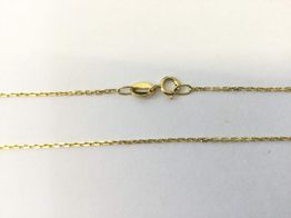 collar oro 18k con circonita 22cm