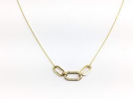collar oro 18k con circonita 22cm  collar oro 18k con circonita 22cm