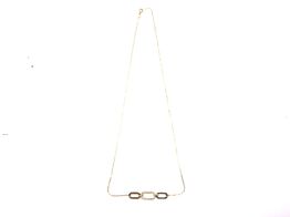 collar oro 18k con circonita 22cm 