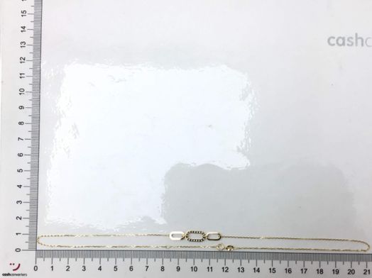 collar oro 18k con circonita 22cm 