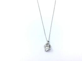 collar oro 18k con diamante de laboratorio 23cm 