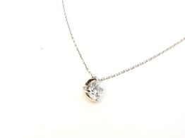 collar oro 18k con diamante de laboratorio 23cm 