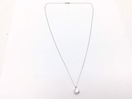 collar oro 18k con diamante de laboratorio 23cm 