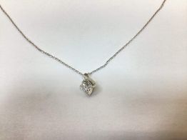 collar oro 18k con diamante de laboratorio 23cm 