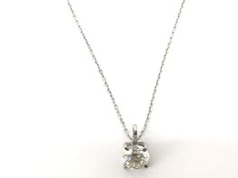 collar oro 18k con diamante de laboratorio 23cm 