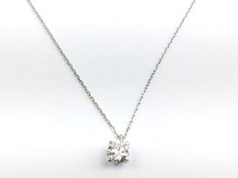 collar oro 18k con diamante de laboratorio 23cm 