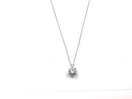 collar oro 18k con diamante de laboratorio 23cm 