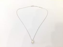 collar oro 18k con diamante de laboratorio 23cm 