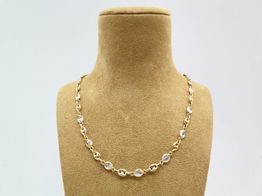 Collar Oro 18k Con Circonita 25cm