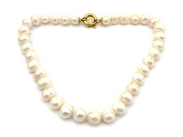 Collar Oro 19k Con Perla 21cm