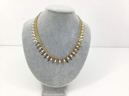 collar oro 18k con perla 32cm 