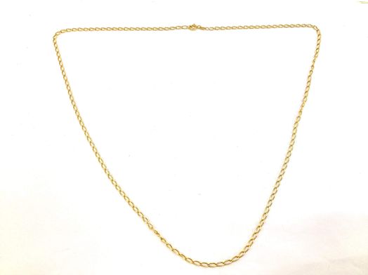 colar ouro 18k con sem pedra 31cm 