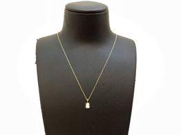 collar oro 18k con nacar 22cm 