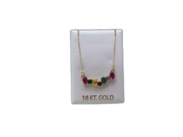 corrente ouro 18k com pedra con circonita 22cm 
