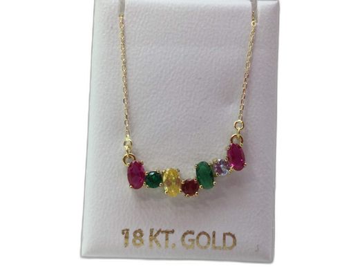 cadena oro 18k con circonita 22cm 
