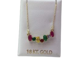 cadena oro 18k con circonita 22cm 
