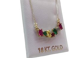 cadena oro 18k con circonita 22cm 