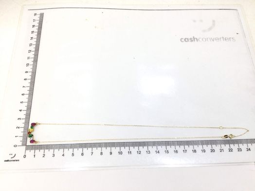 cadena oro 18k con circonita 22cm 