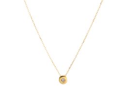 corrente ouro 18k com pedra con diamante 22.5cm 