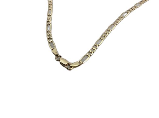 corrente ouro 18k con aguamarina 24cm 