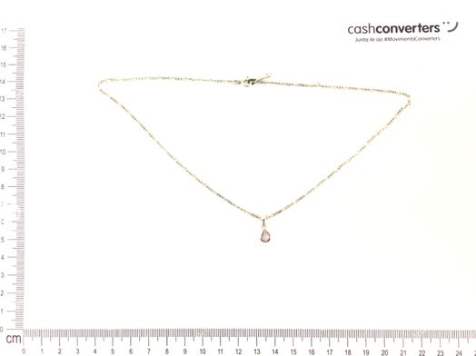 corrente prata 925mm com pedra con circónita 29cm 