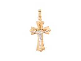 crucifixo ouro 18k con sem pedra 