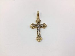 crucifixo ouro 18k con sem pedra 