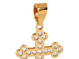 Crucifijo Oro 18k Con Circonita