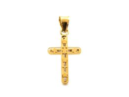 Crucifijo Oro 18k Con Circonita